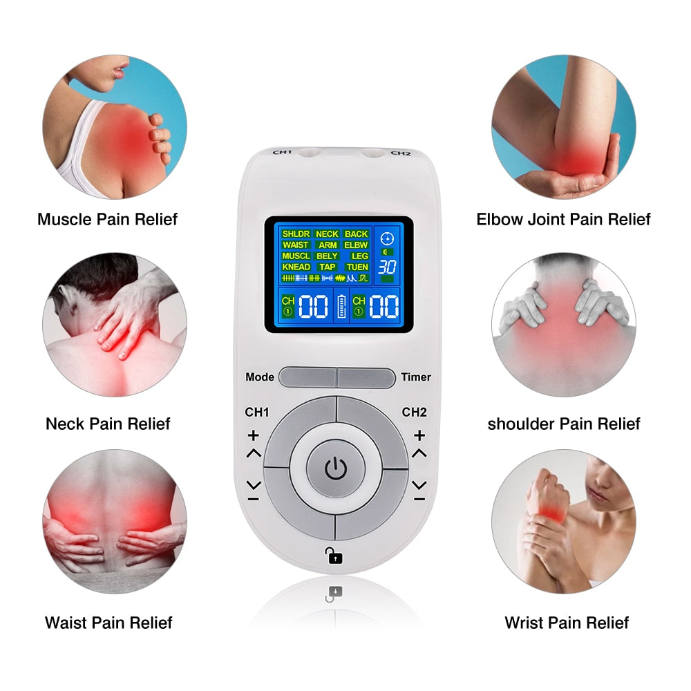 12 - Mode Tens Massage Electro stimulator - MybeautySync