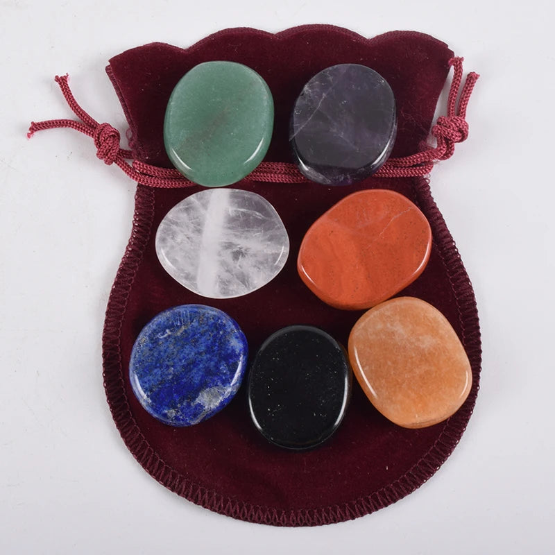 Natural Stone Chakra Healing Massage Set