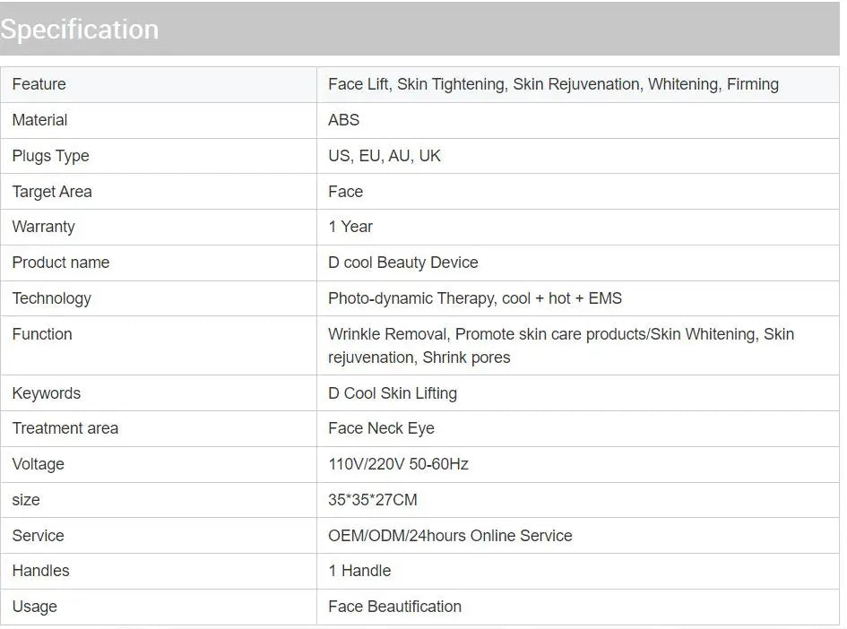 Portable DCool Electroporation Facial  Machine