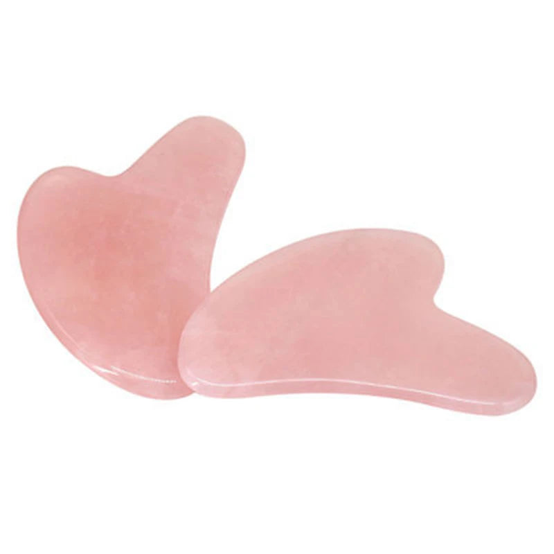 Natural Pink Rose Quartz Gua Sha Massager