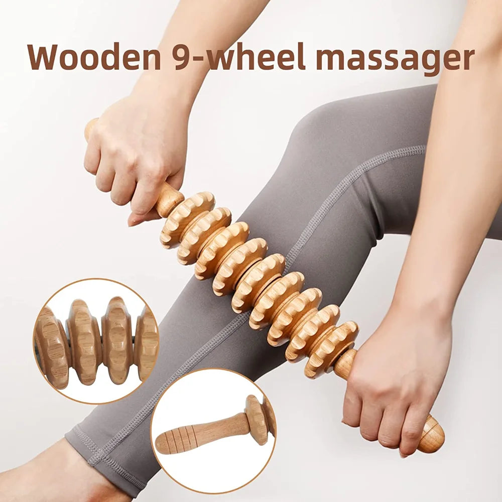 Natural Wood Lymphatic Drainage Massage Tools