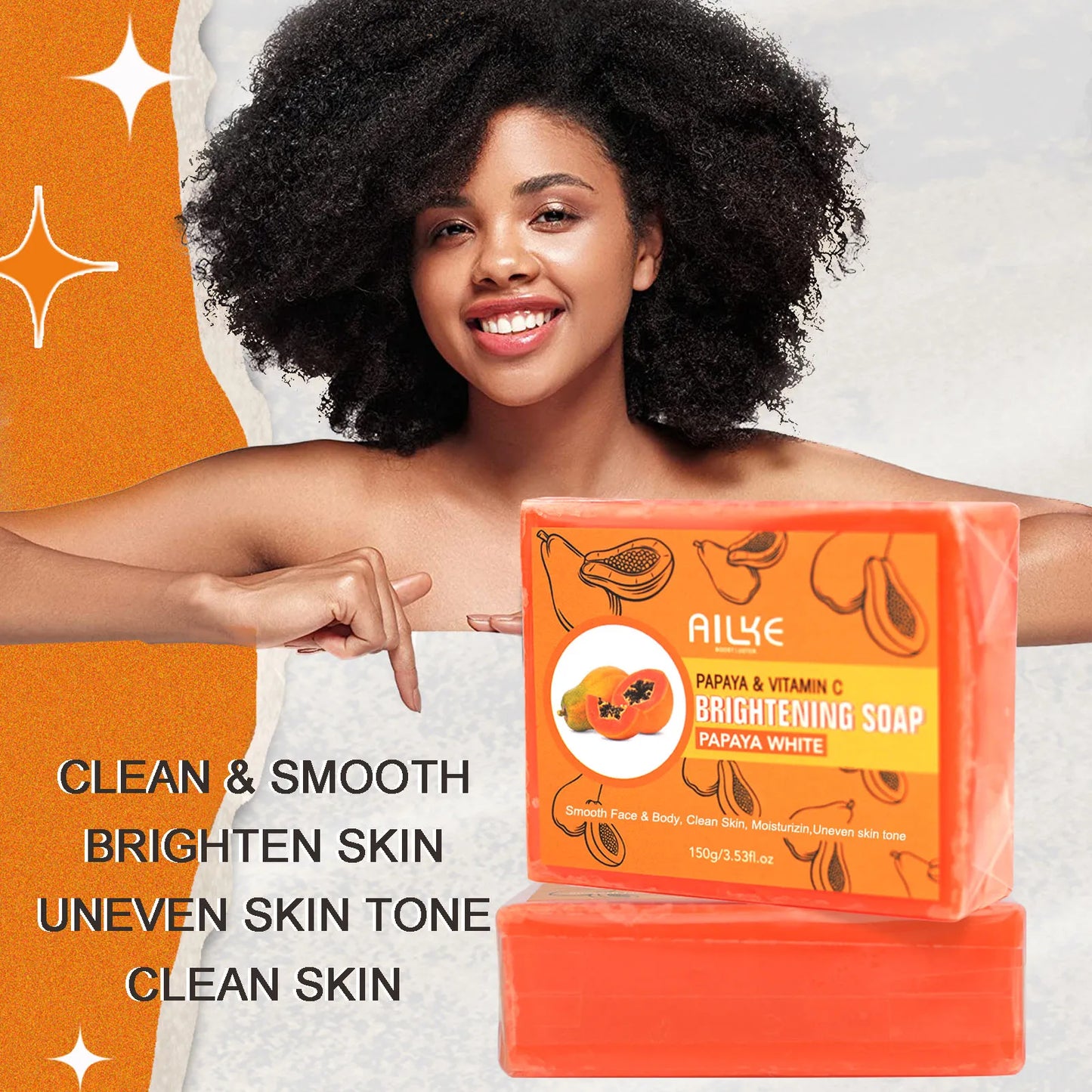 AILKE Papaya & Vitamin C Brightening Soap