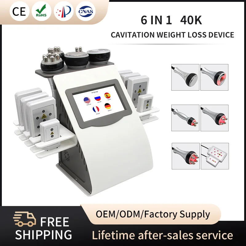 6-in-1 40K Ultrasonic Cavitation Machine