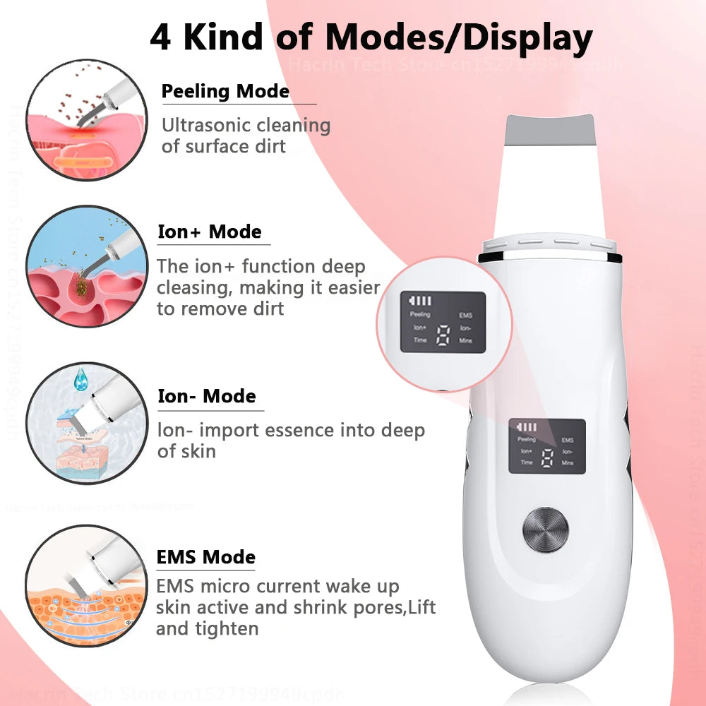 Ultrasonic Skin Scrubber with Nano Sprayer