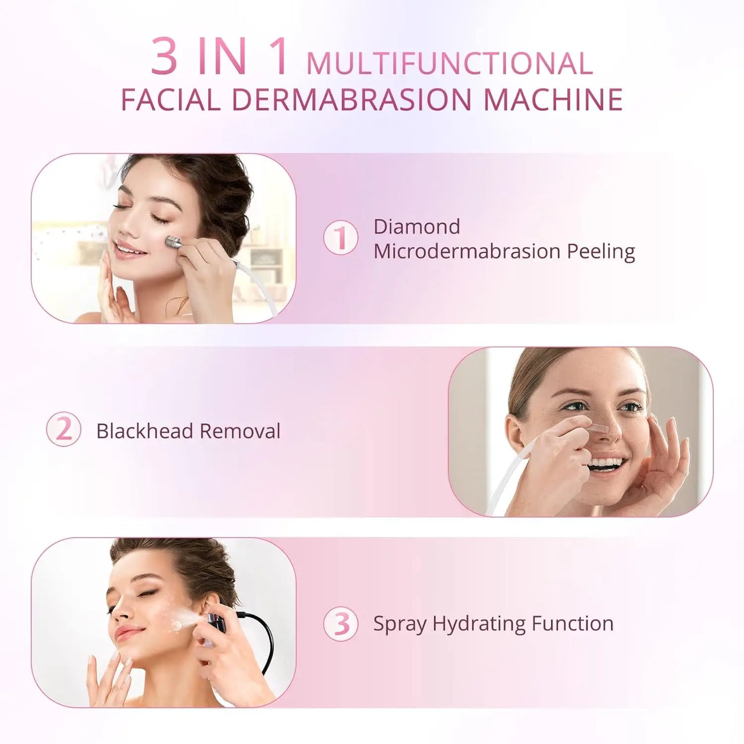 3-in-1 Multi-Functional Facial Dermabrasion Machine