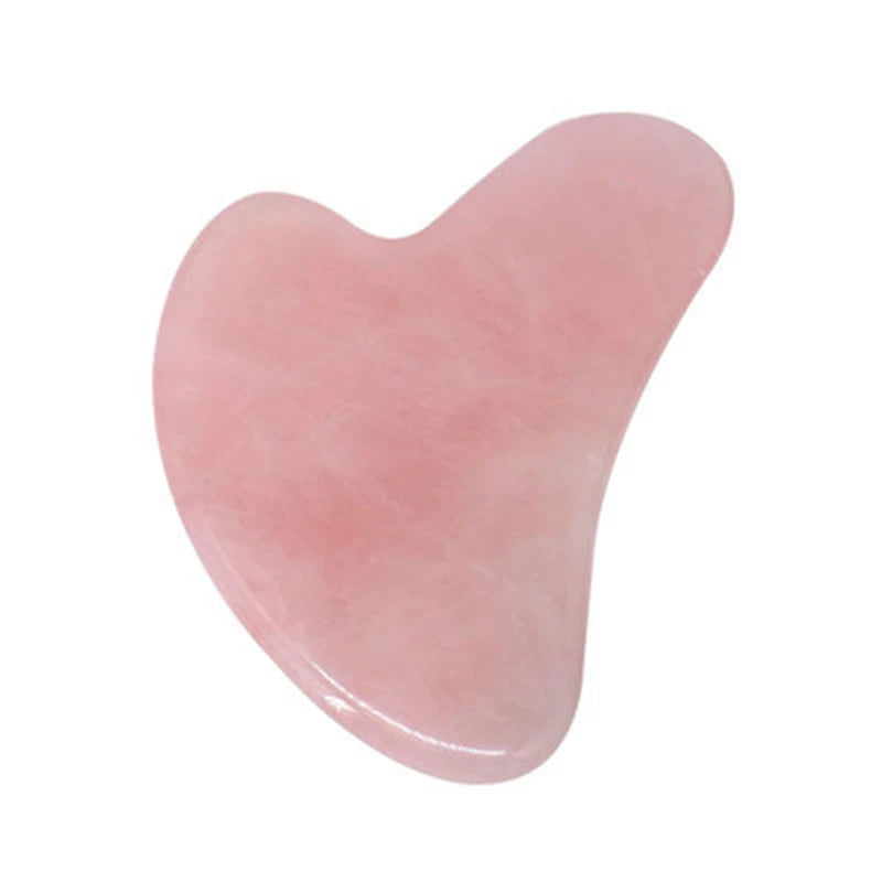 Natural Pink Rose Quartz Gua Sha Massager