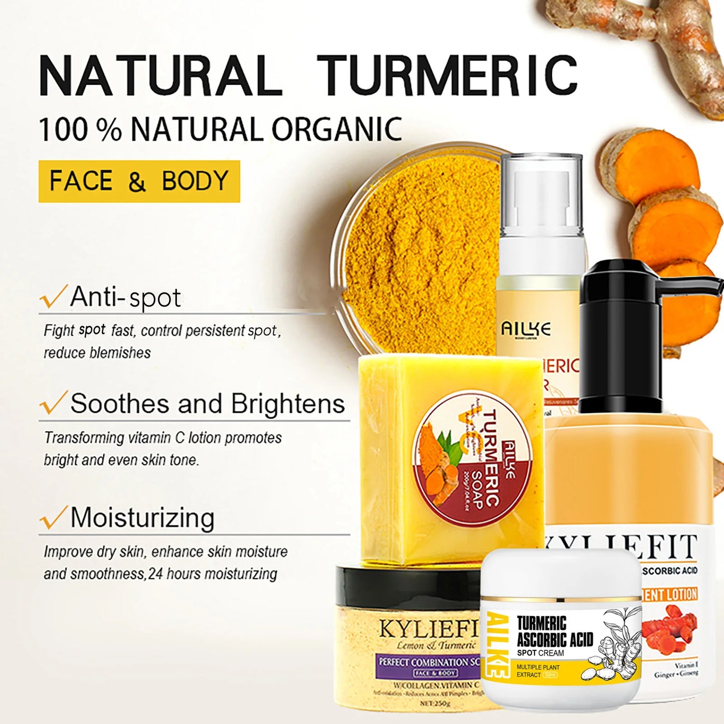 AILKE Organic Turmeric Skin Care