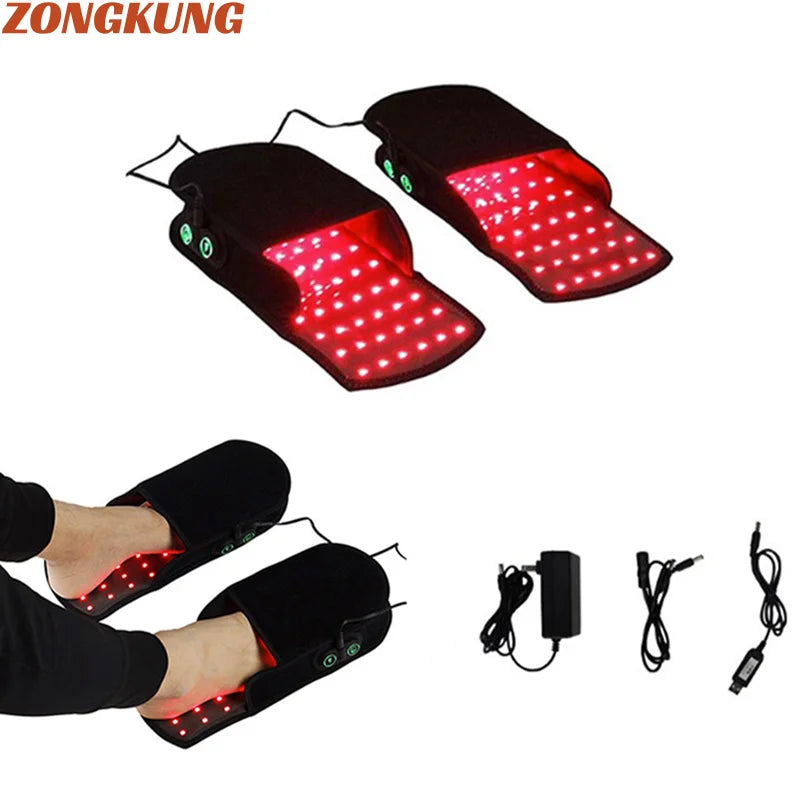 Red LED Therapy Massage Slippers