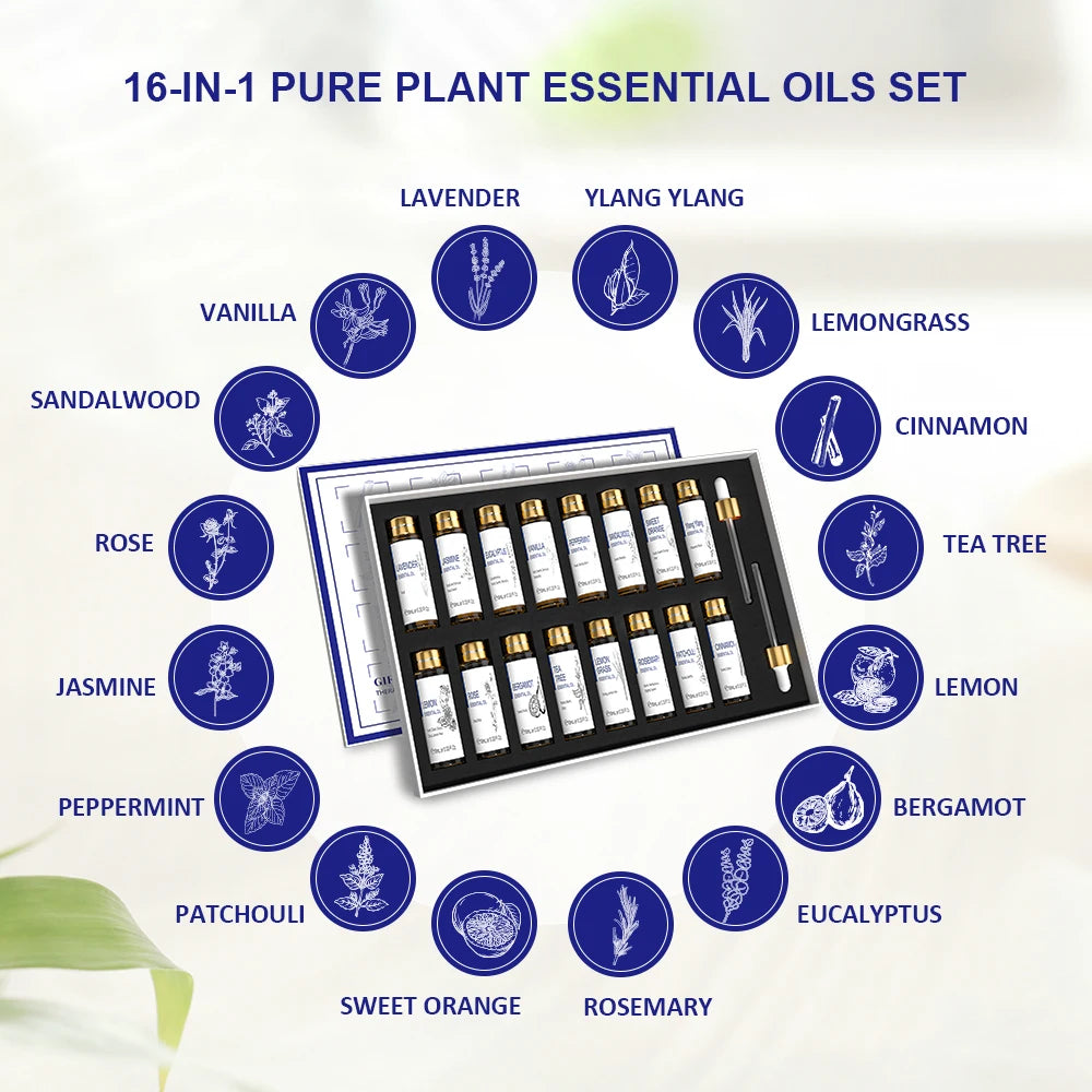 HIQILI 16-piece Essential Oils Set