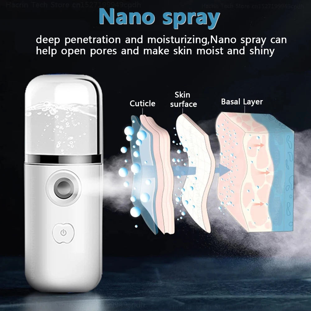 Ultrasonic Skin Scrubber with Nano Sprayer