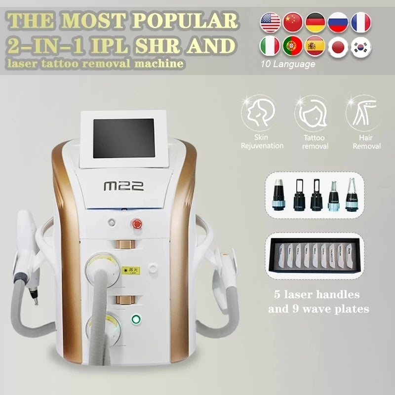 2-in-1 OPT ND YAG Laser Beauty Machine